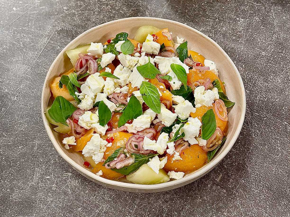 Melonsallad med fetaost