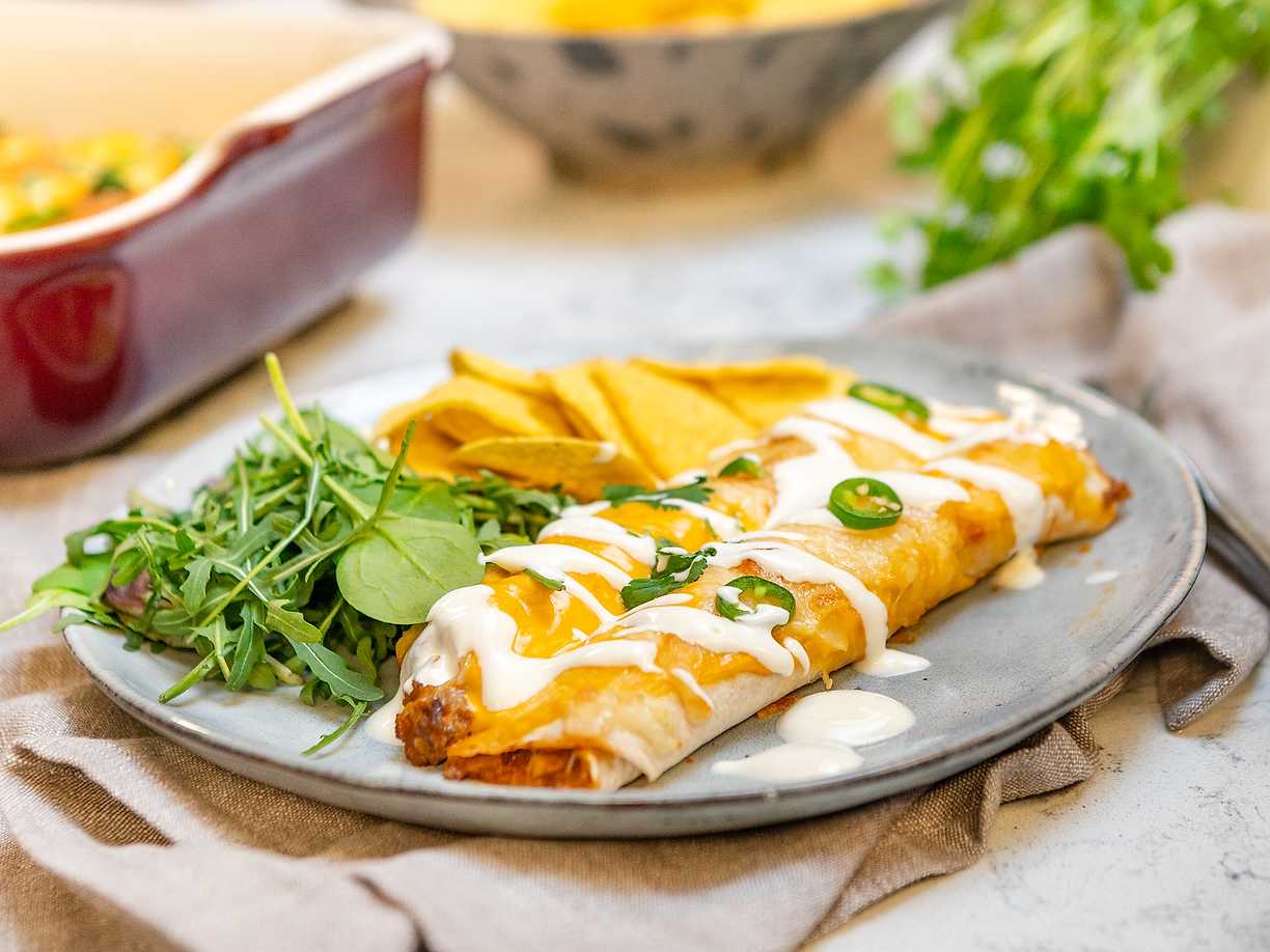 Ostgratinerade tacos