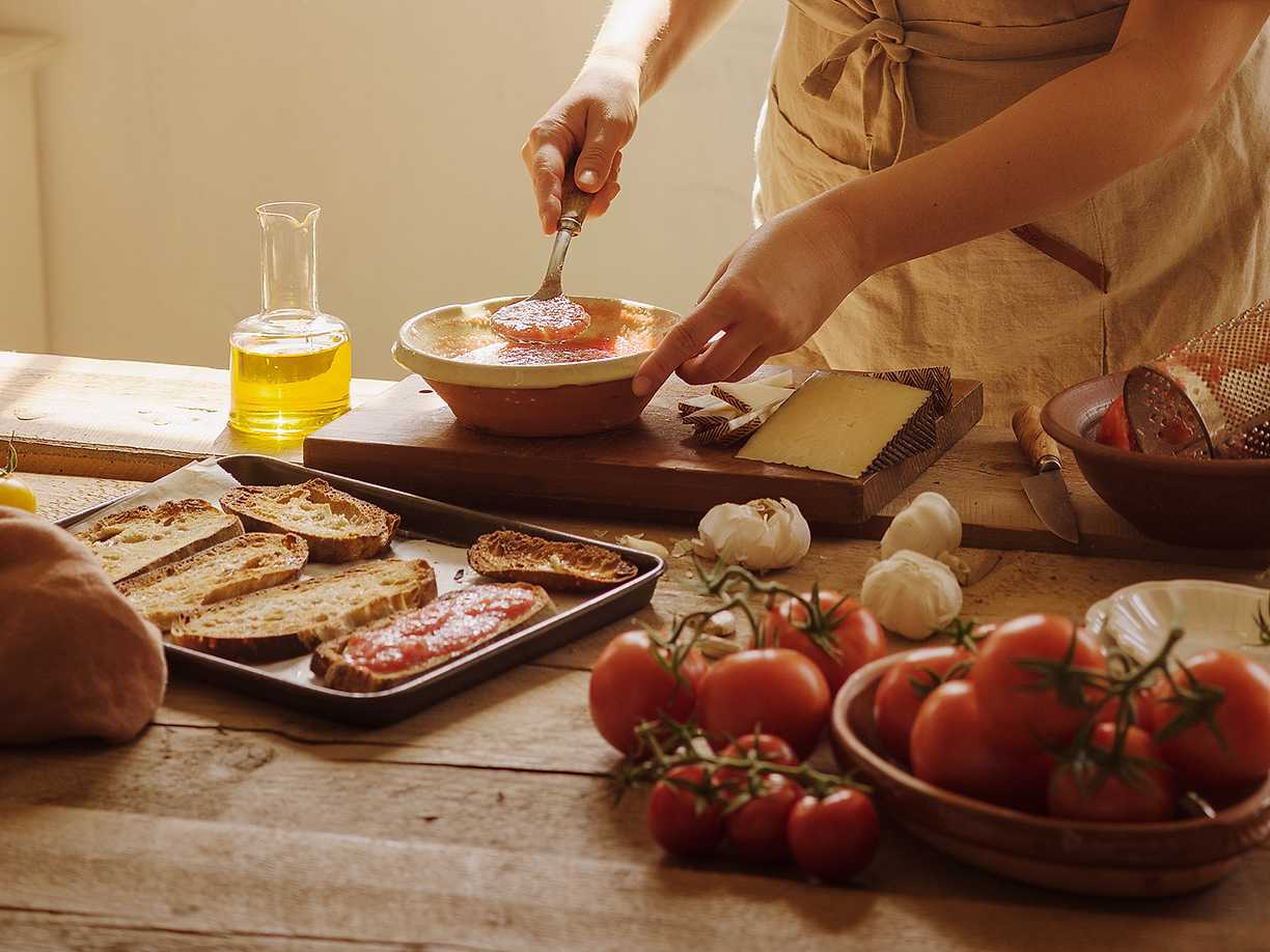 Pan con tomate