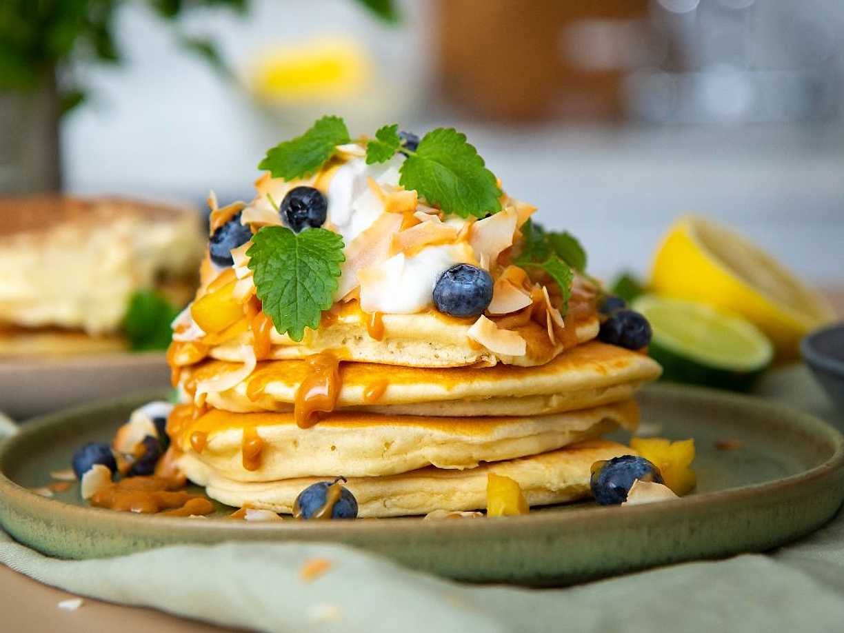 Piña colada pannkakor
