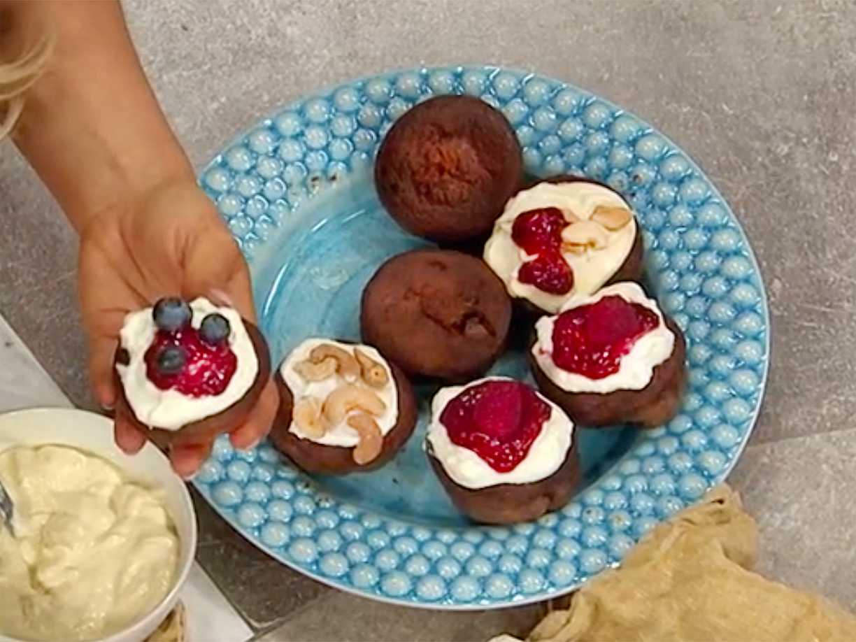 Pannkaksmuffins med kakao