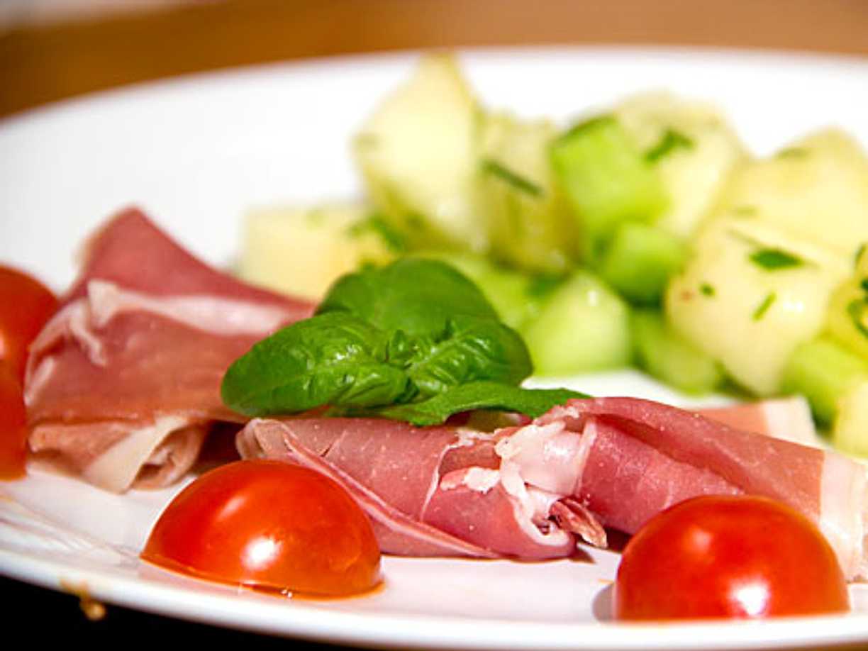 Parmaskinka med melonsallad Köket.se