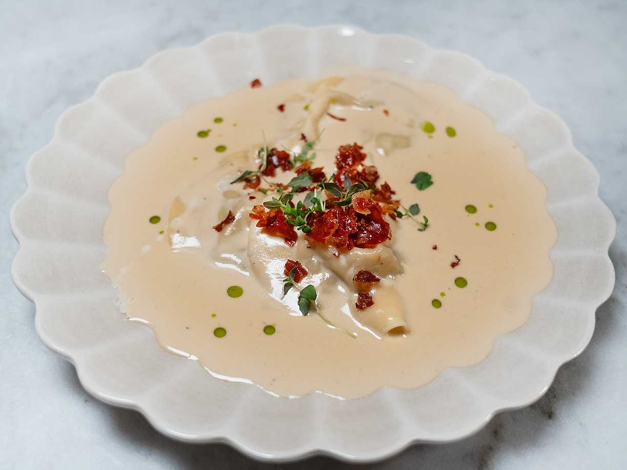 Päron- och parmesanravioli