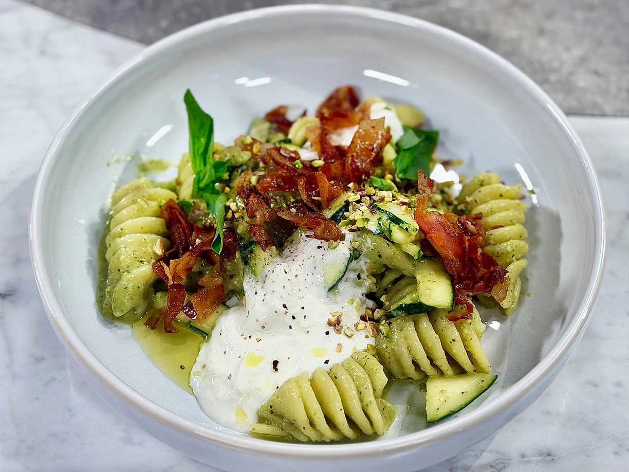 Pasta med pistagepesto