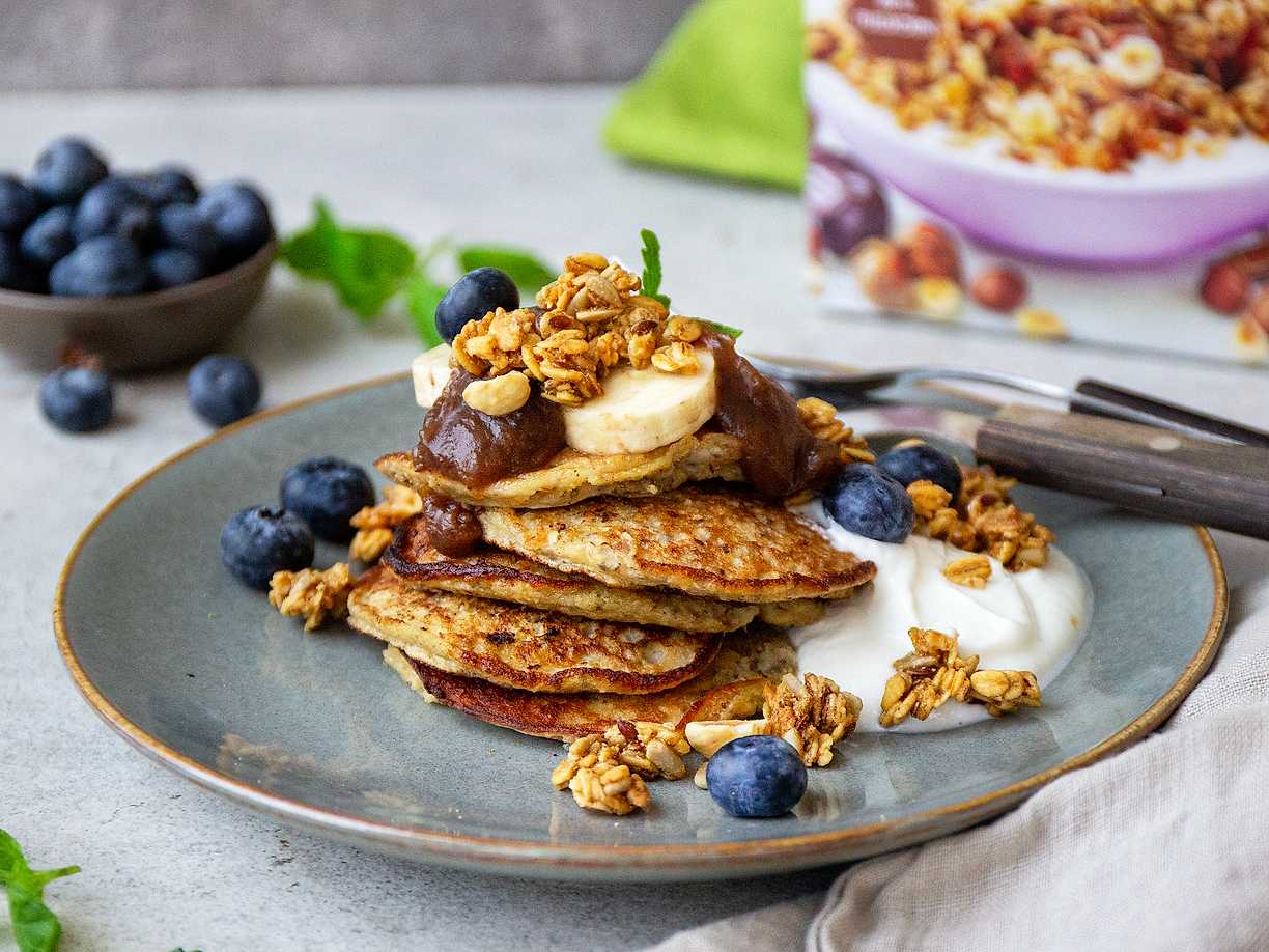 Bananpannkakor med lyxig topping