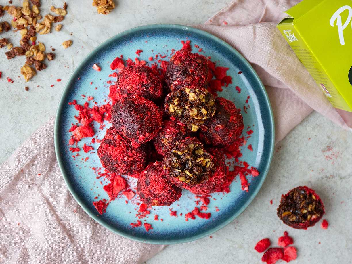 Granolabollar med mandelsmör