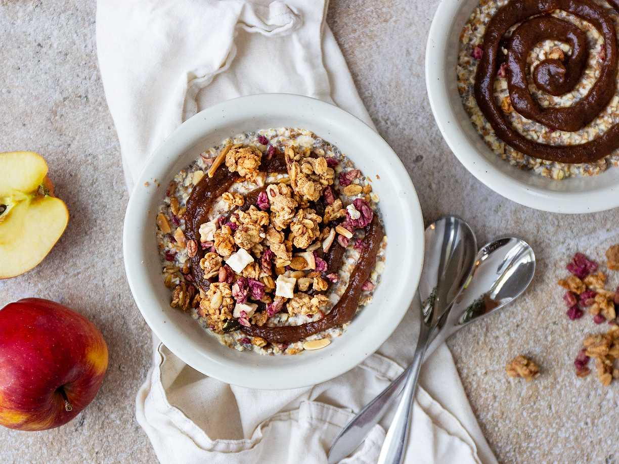 Overnight oats med smak av kanelbulle