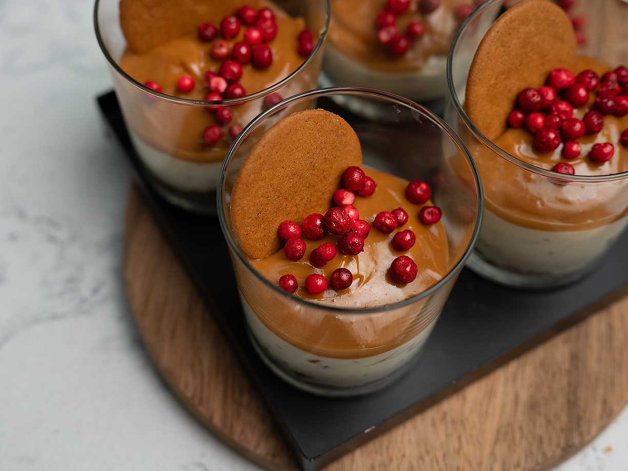 Pepparkakscheesecake i glas