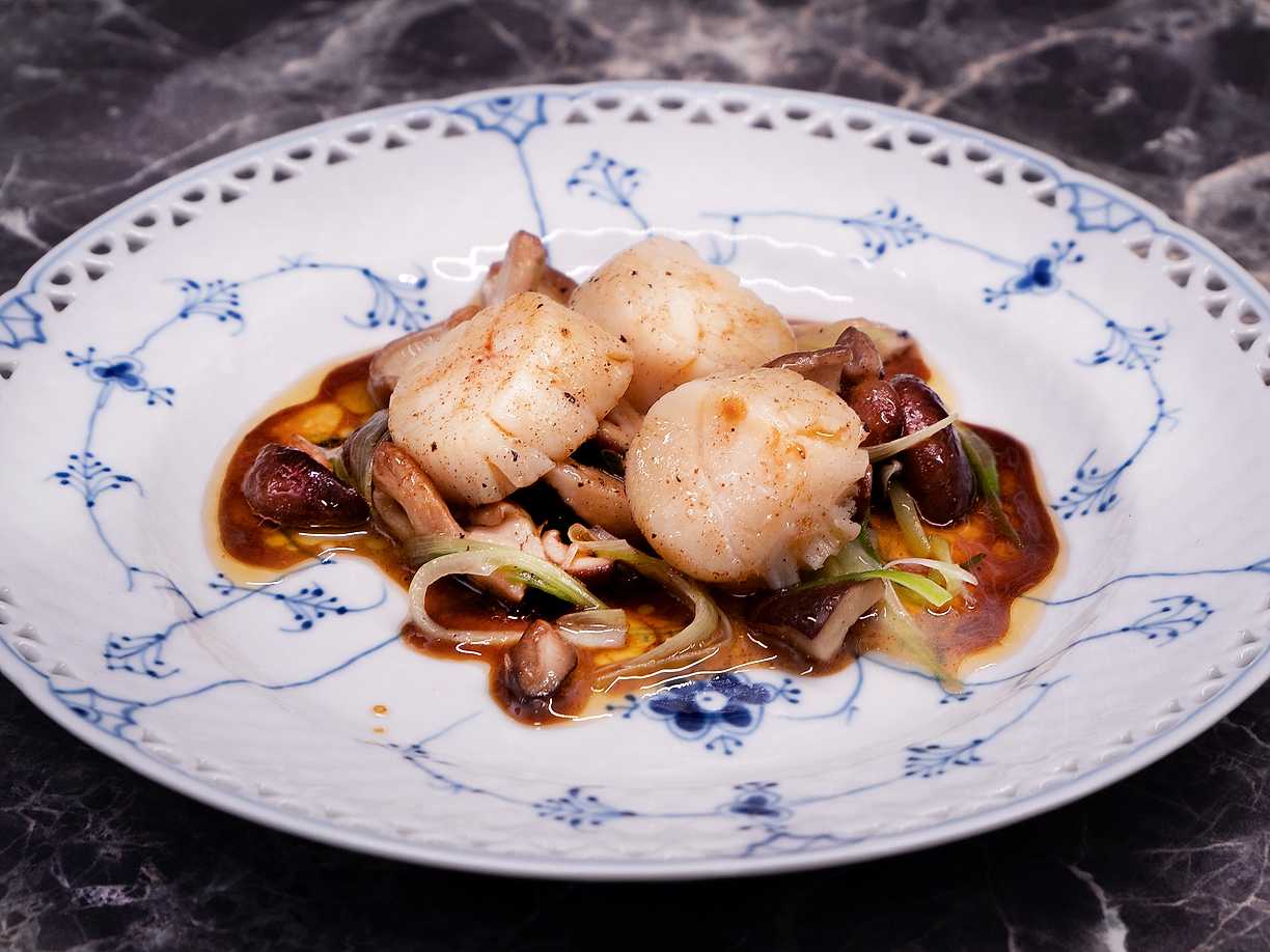 Pilgrimsmusslor med shiitake