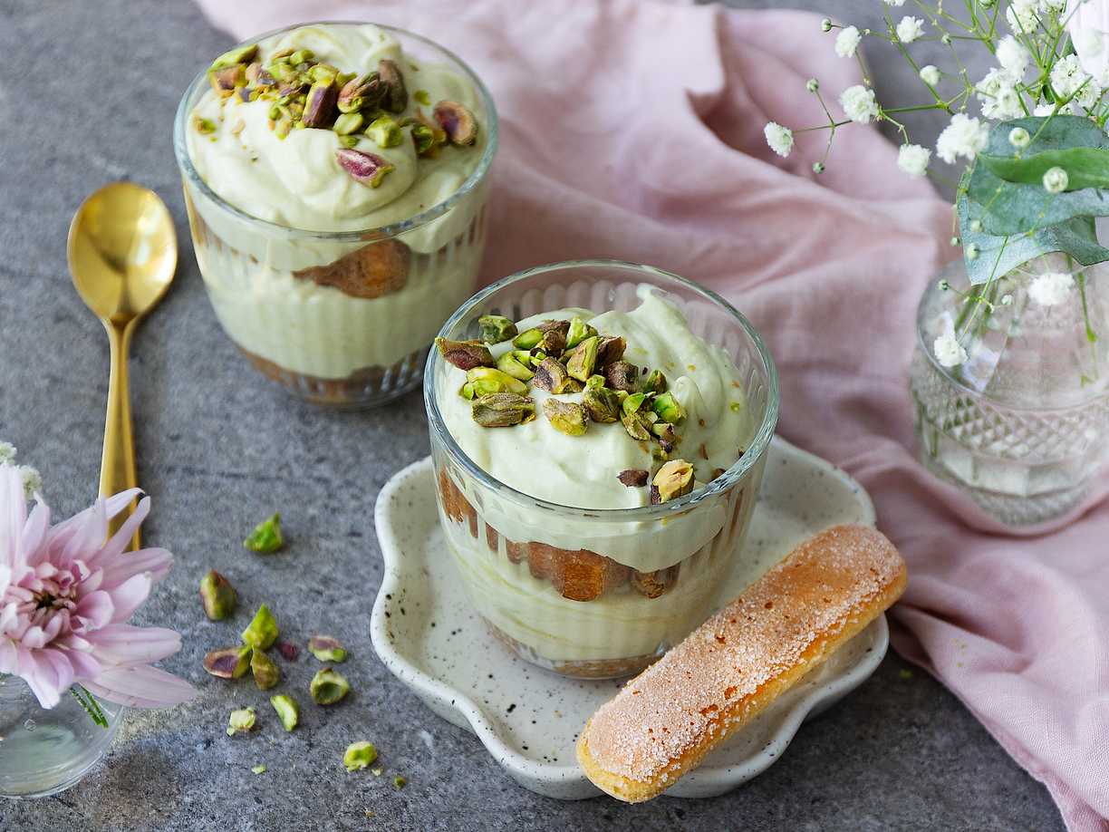 Pistagetiramisu i glas | Köket.se