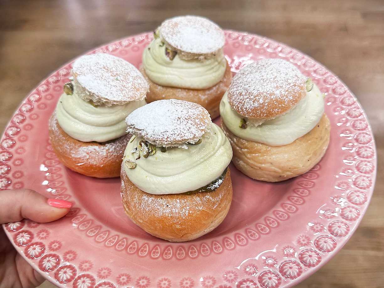 Pistagesemla