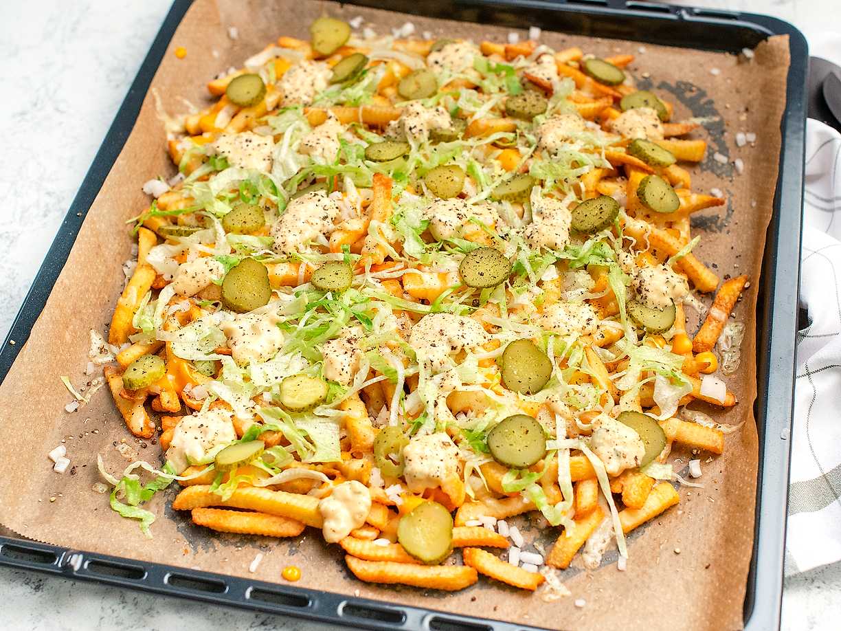 Pommesplåt med burgarsås