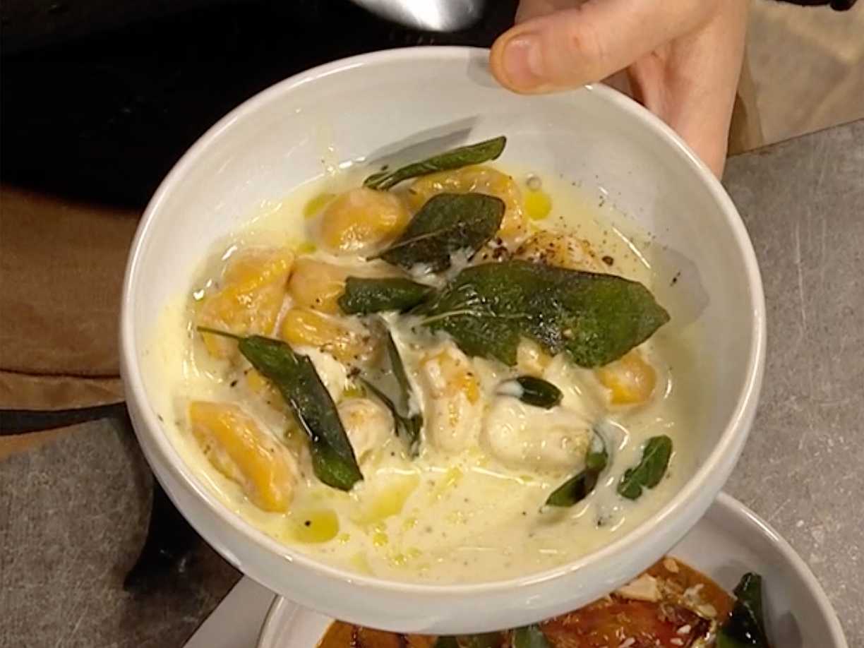 Pumpagnocchi med parmesansås