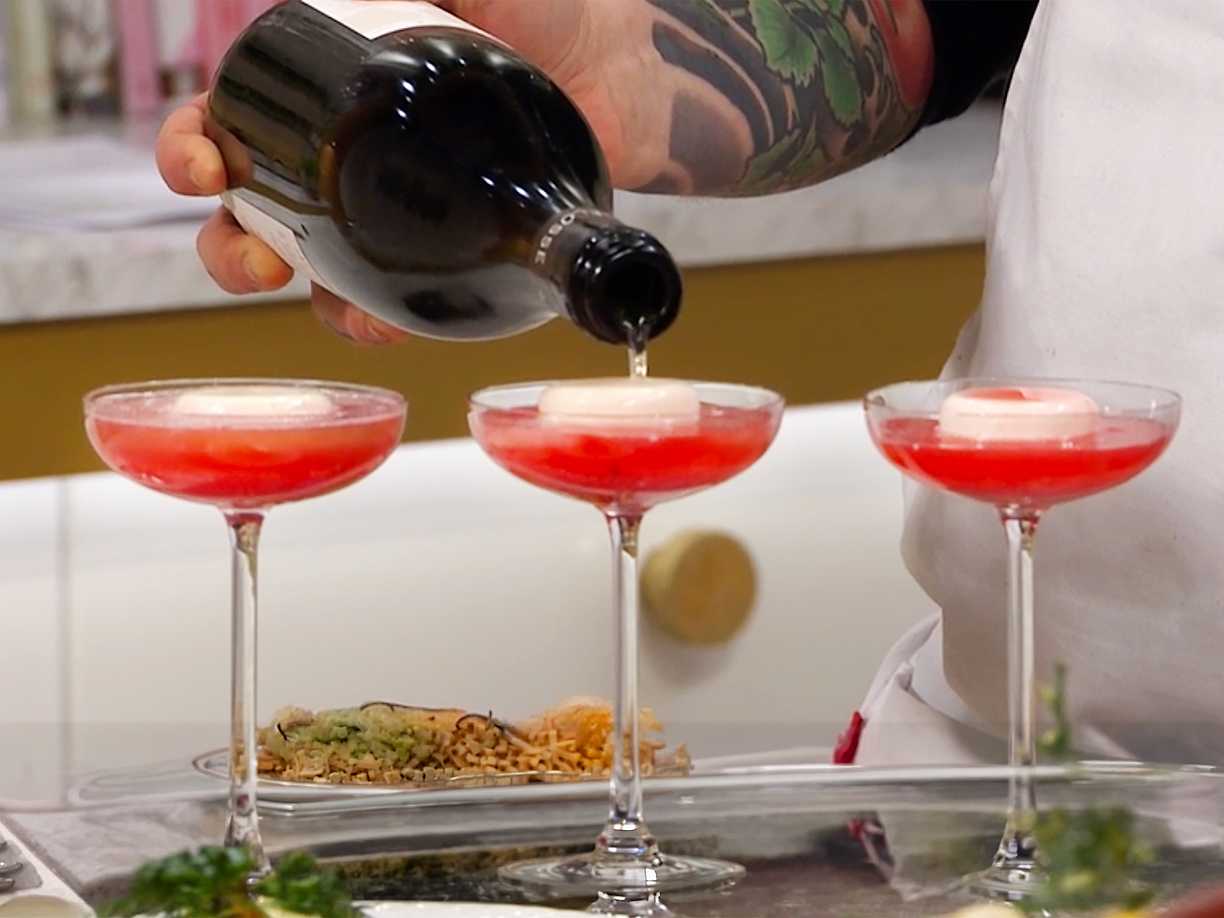 Rabarberkompott med semifreddo