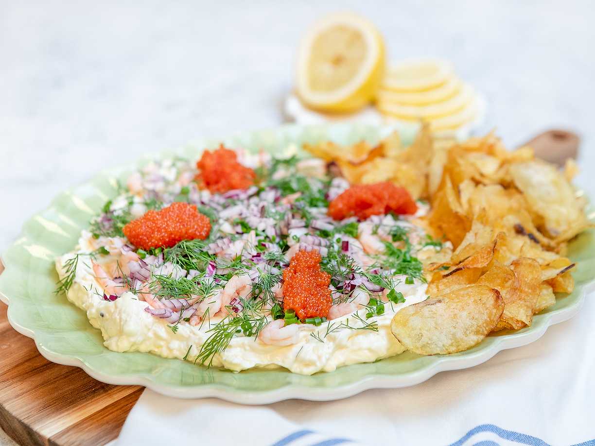 Räkdipp med rom och Västerbottensost