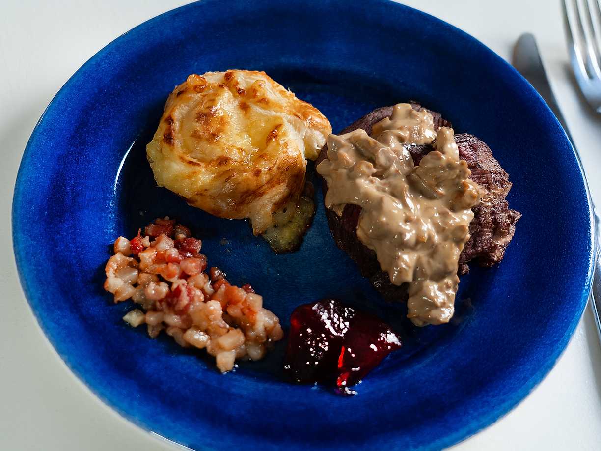Renytterfilé med potatisrulltårta