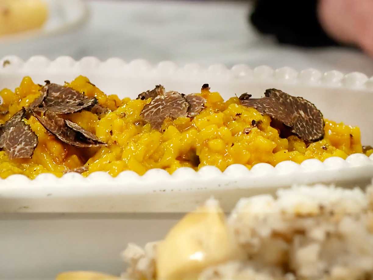 Risotto milanese med salsiccia
