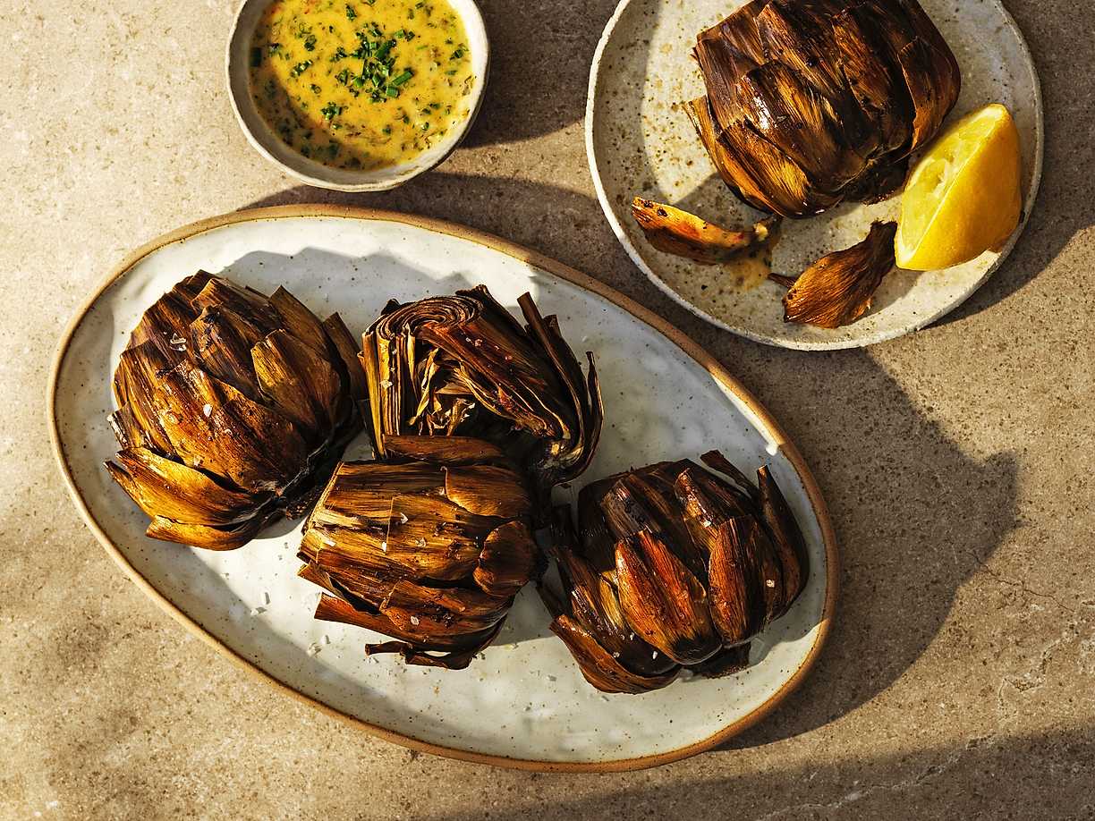 Rostad kronärtskocka med cowboysmör