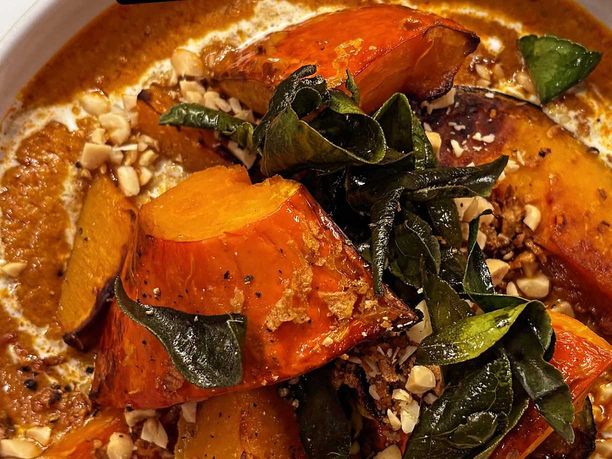 Rostad pumpa med curry