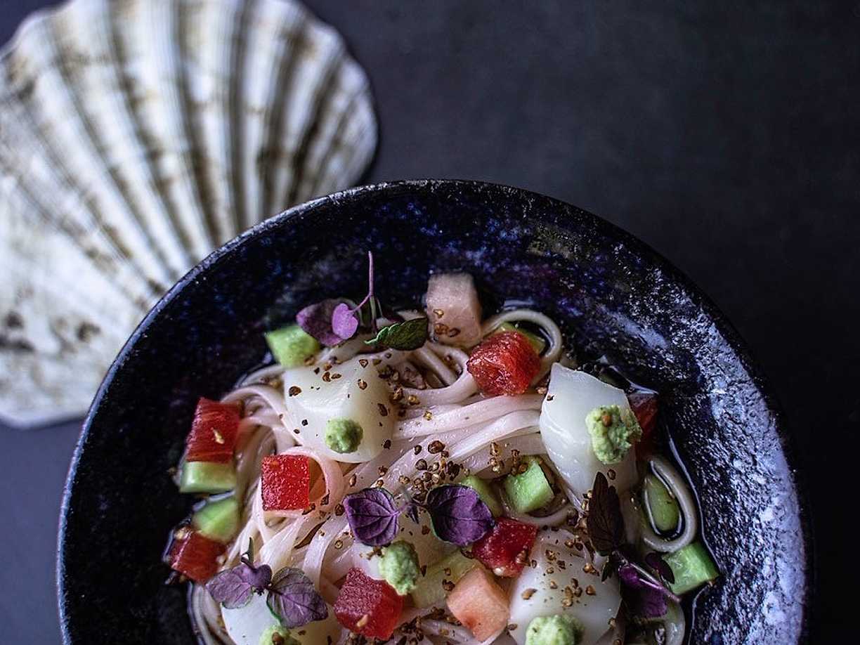 Sakuranudlar med kammussla
