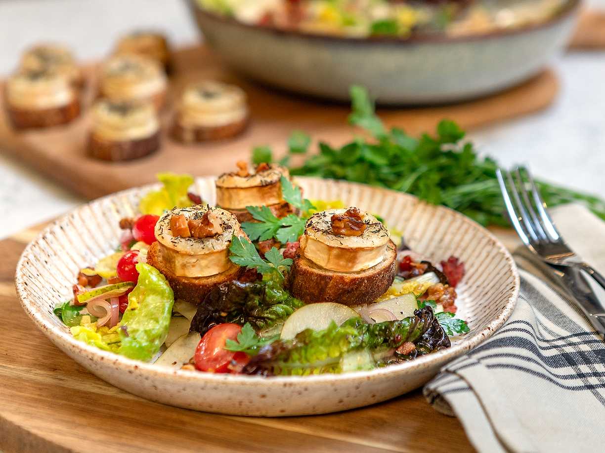 Sallad chèvre chaud