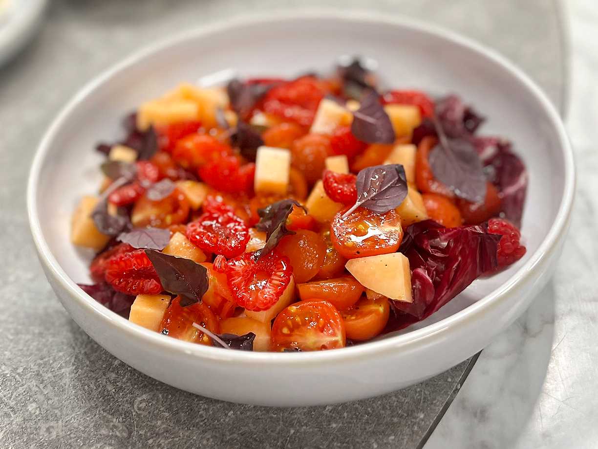 Sallad med melon och tomat