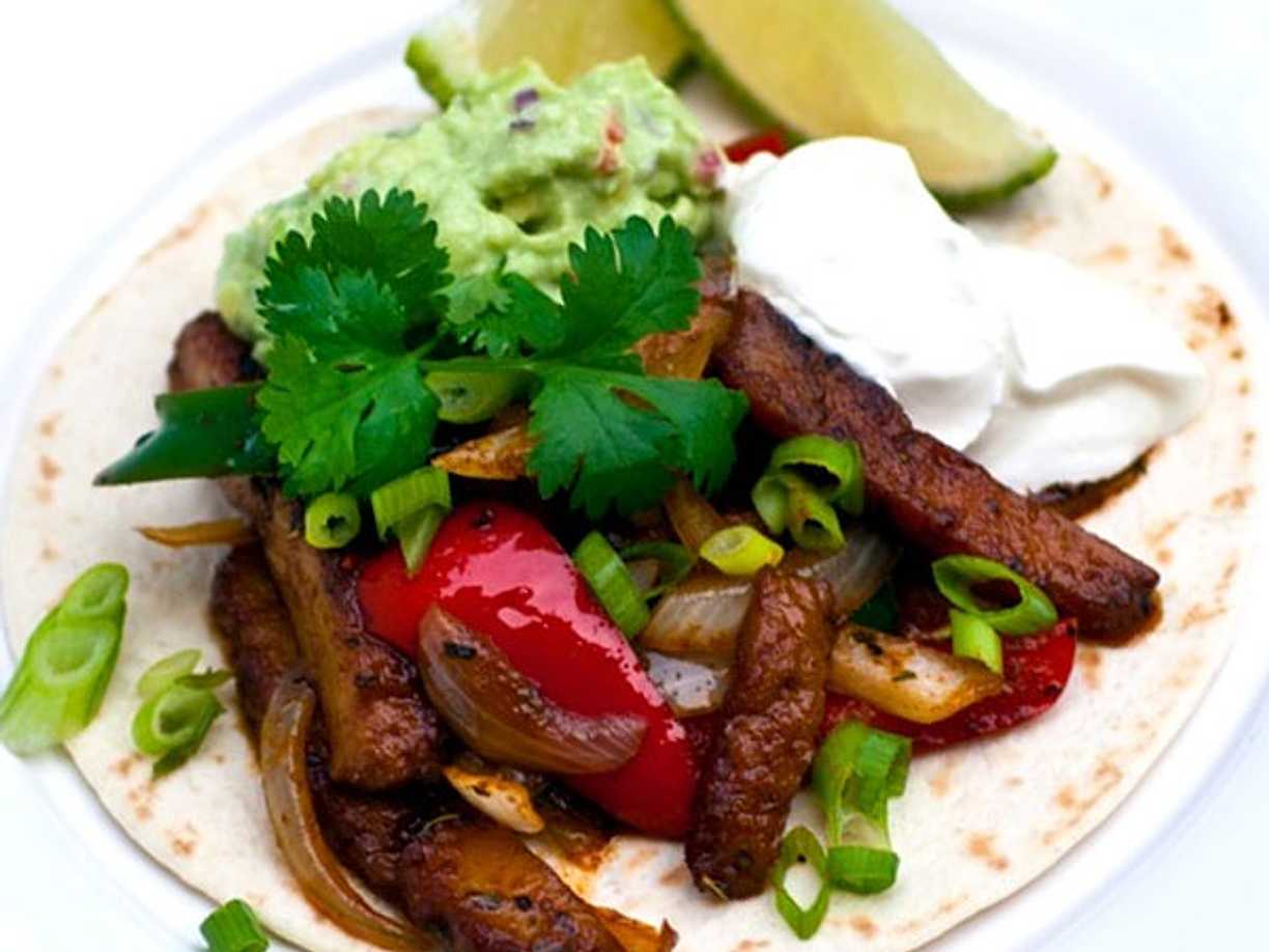 Seitan fajitas på glutenmjöl Köket.se