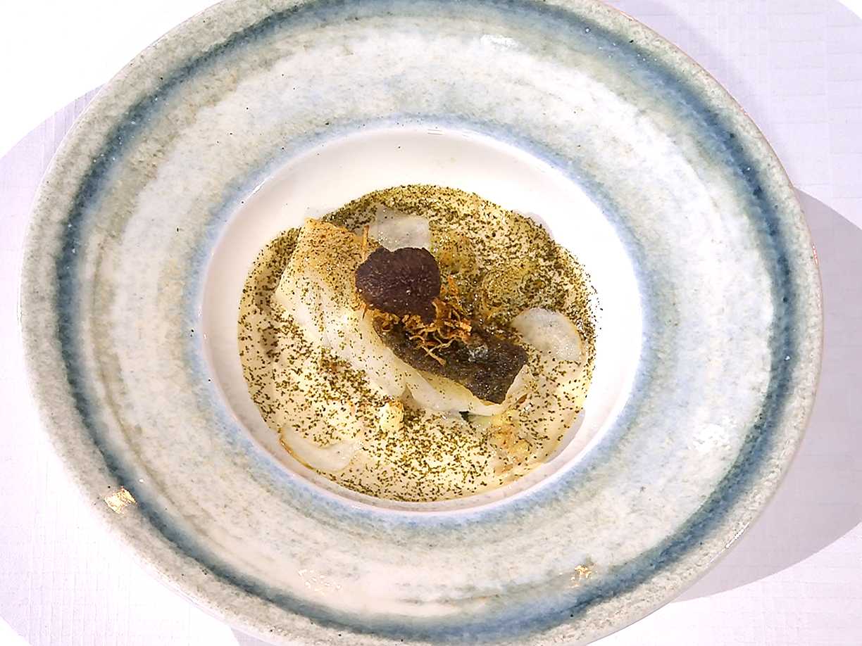 Smörstekt torskrygg med tryffelskum