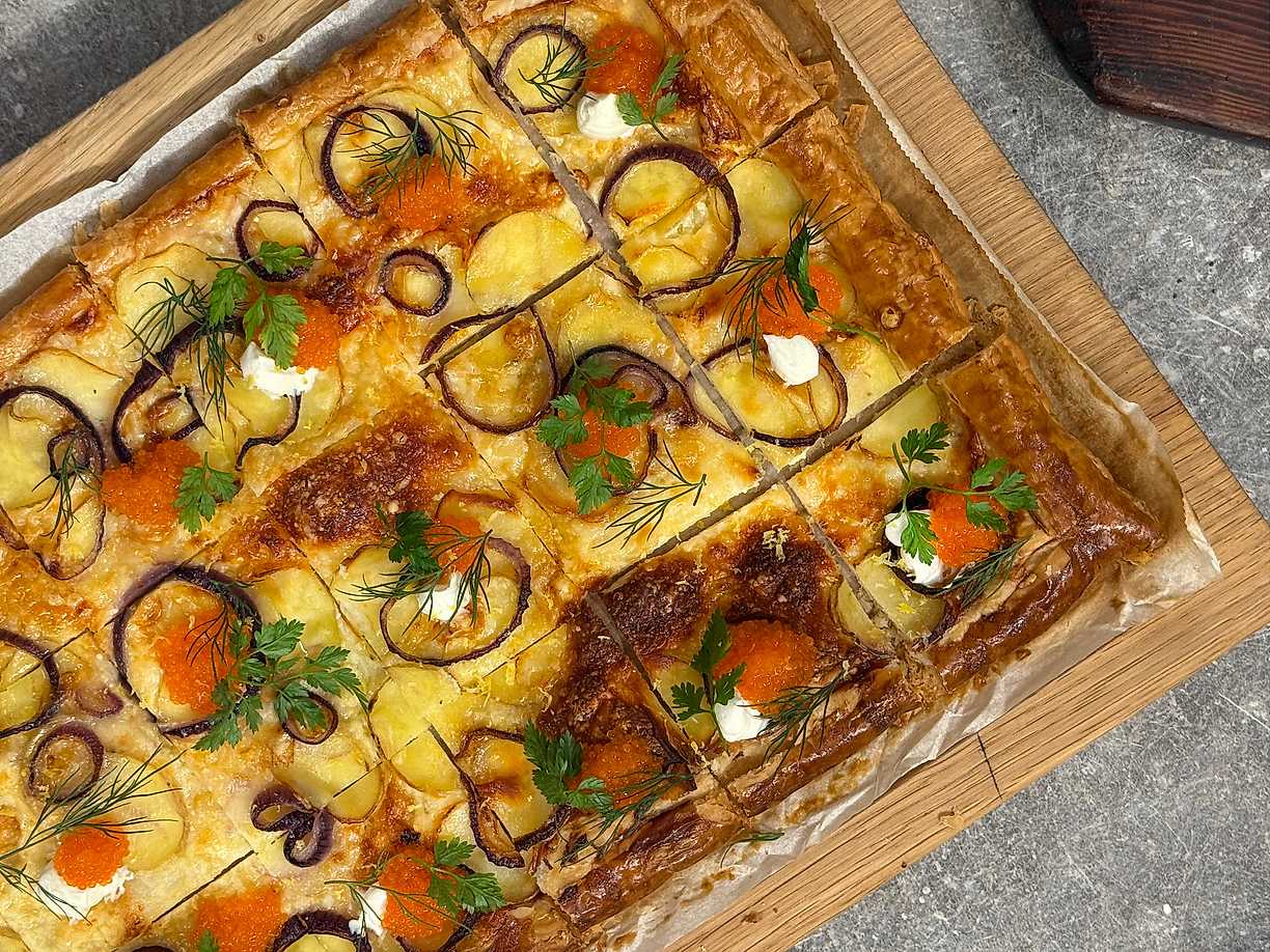 Snabb smördegspizza