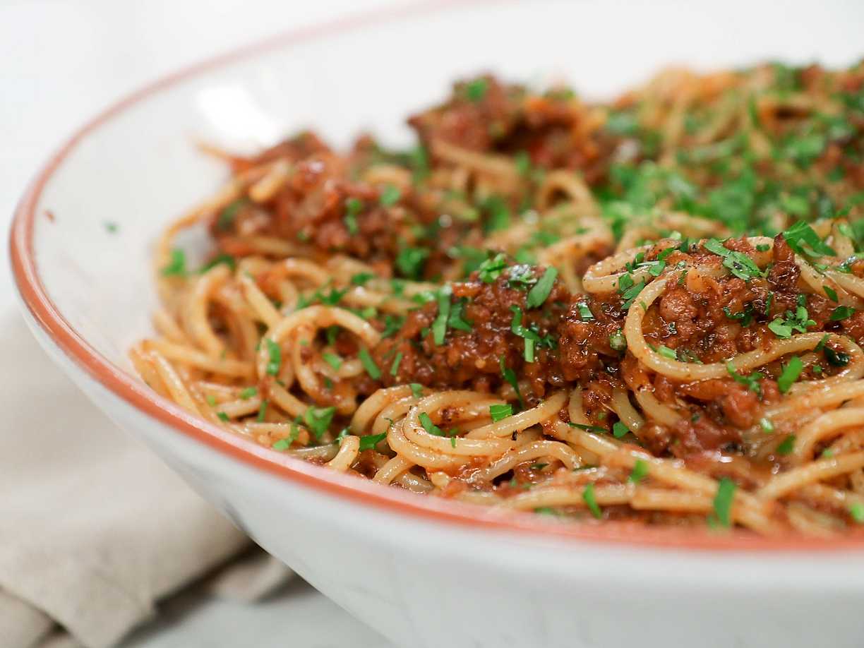 Vegetarisk spaghetti bolognese, Siri Barjes recept | Kö