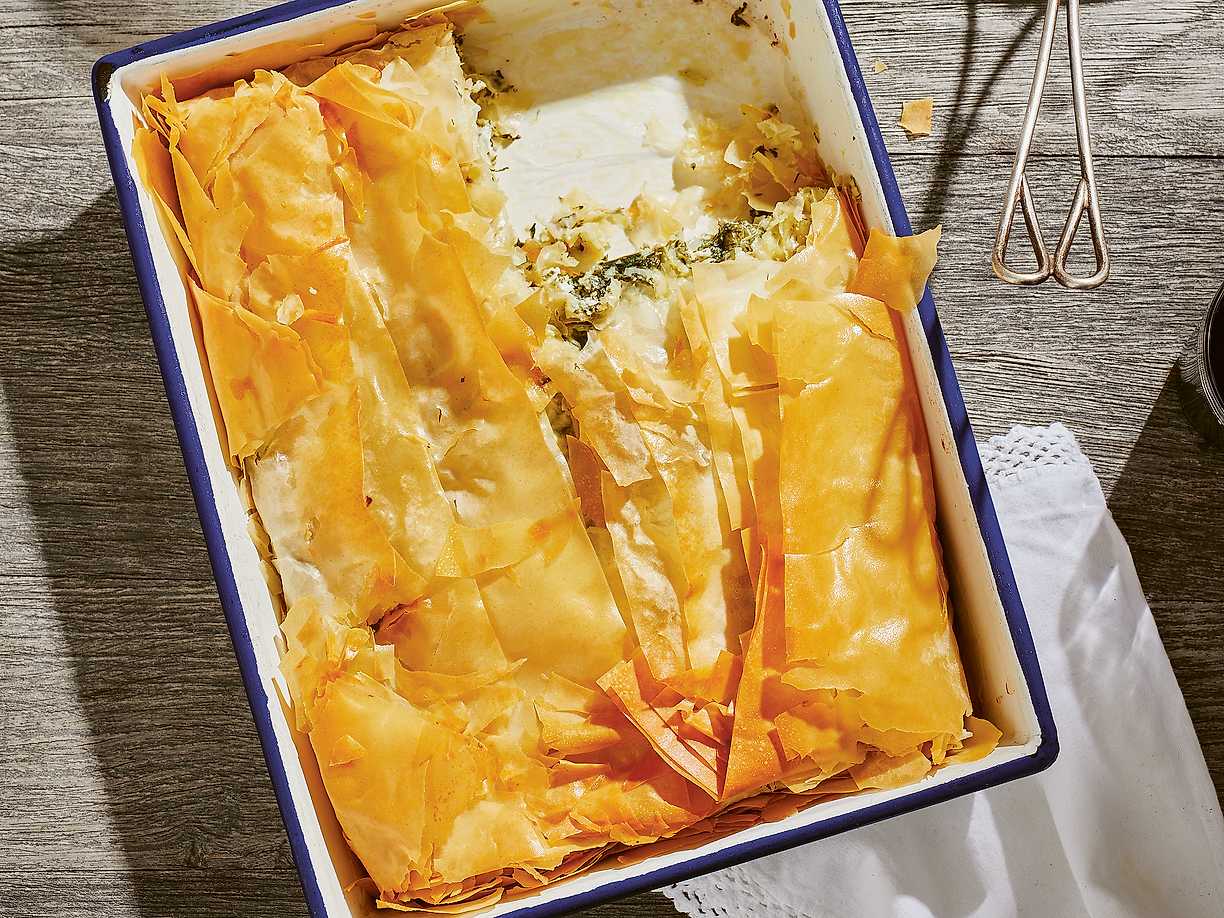 Spanakopita - fetaost och spenatpaj