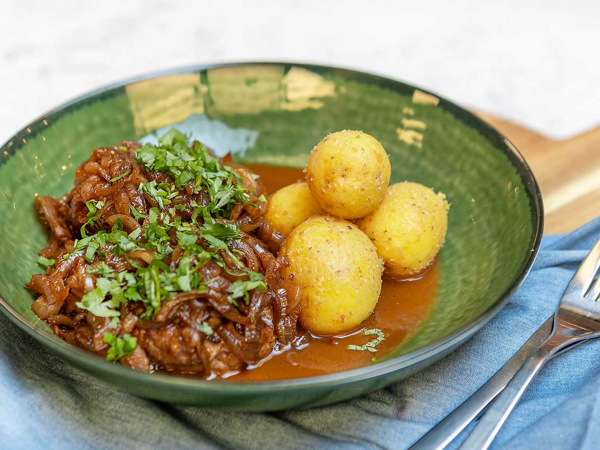 Stefans bästa pannbiff med lök