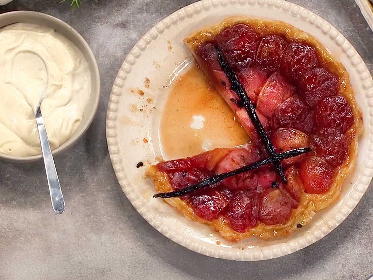 Tarte tatin med vaniljgrädde