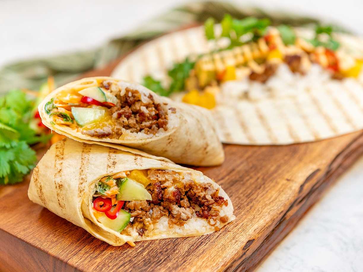 Thai burrito med mango och chilimajo