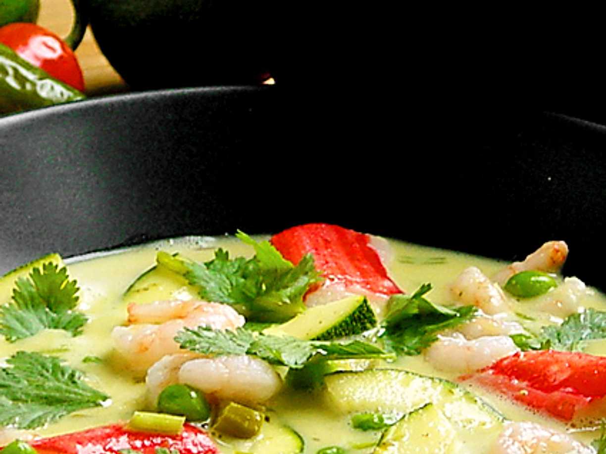 Thaicurry med crabfish och räkor