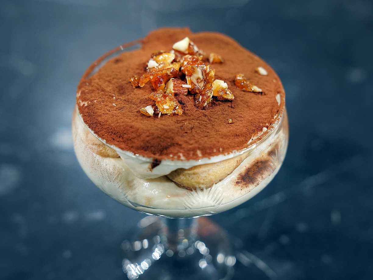Tiramisu med apelsin och mandelkrisp | Köket.se