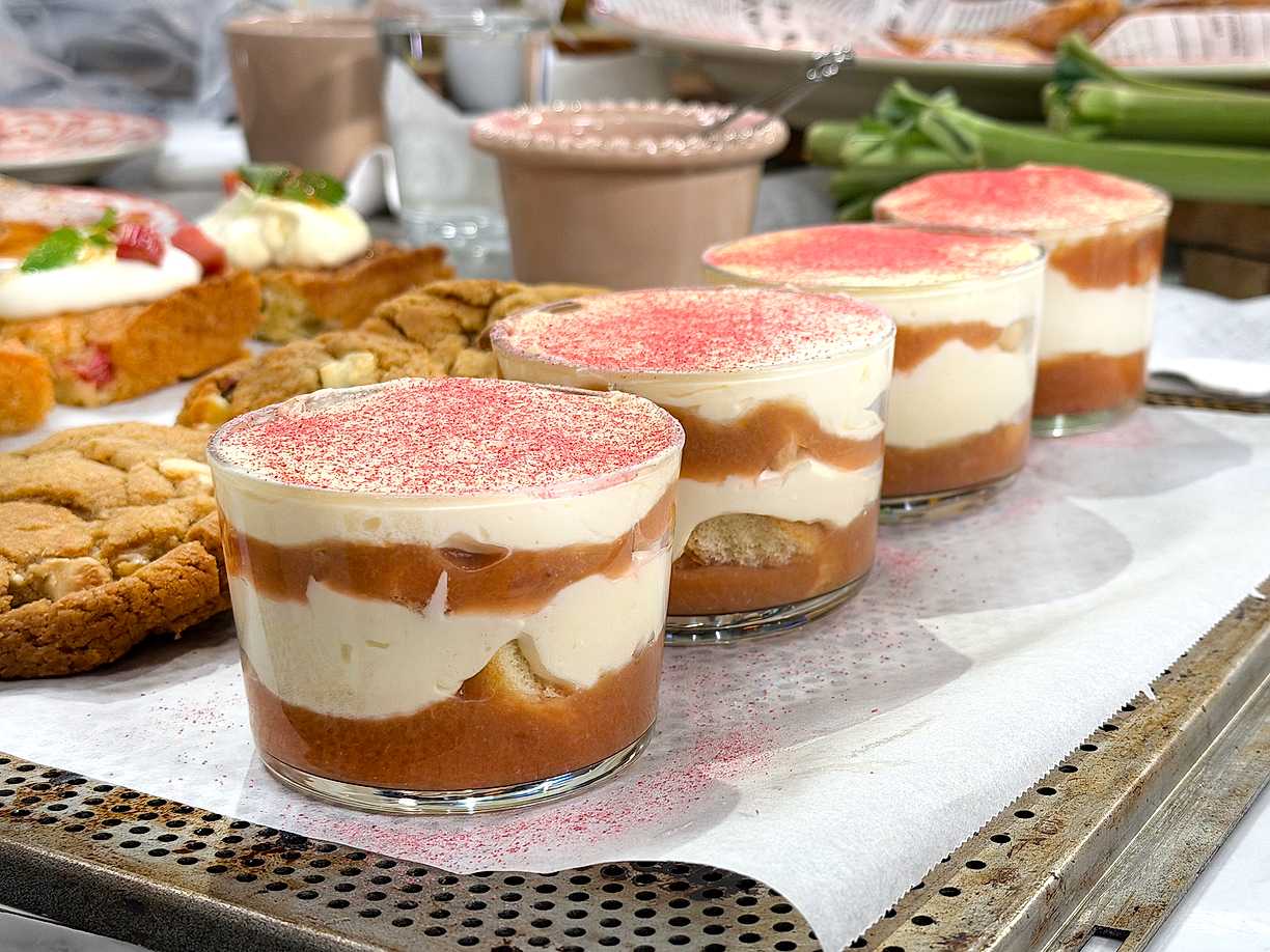 Tiramisu med rabarberkompott