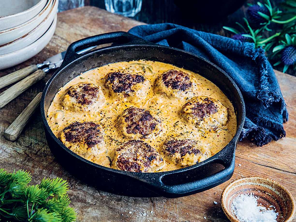 Tomatfyllda pannbiffar