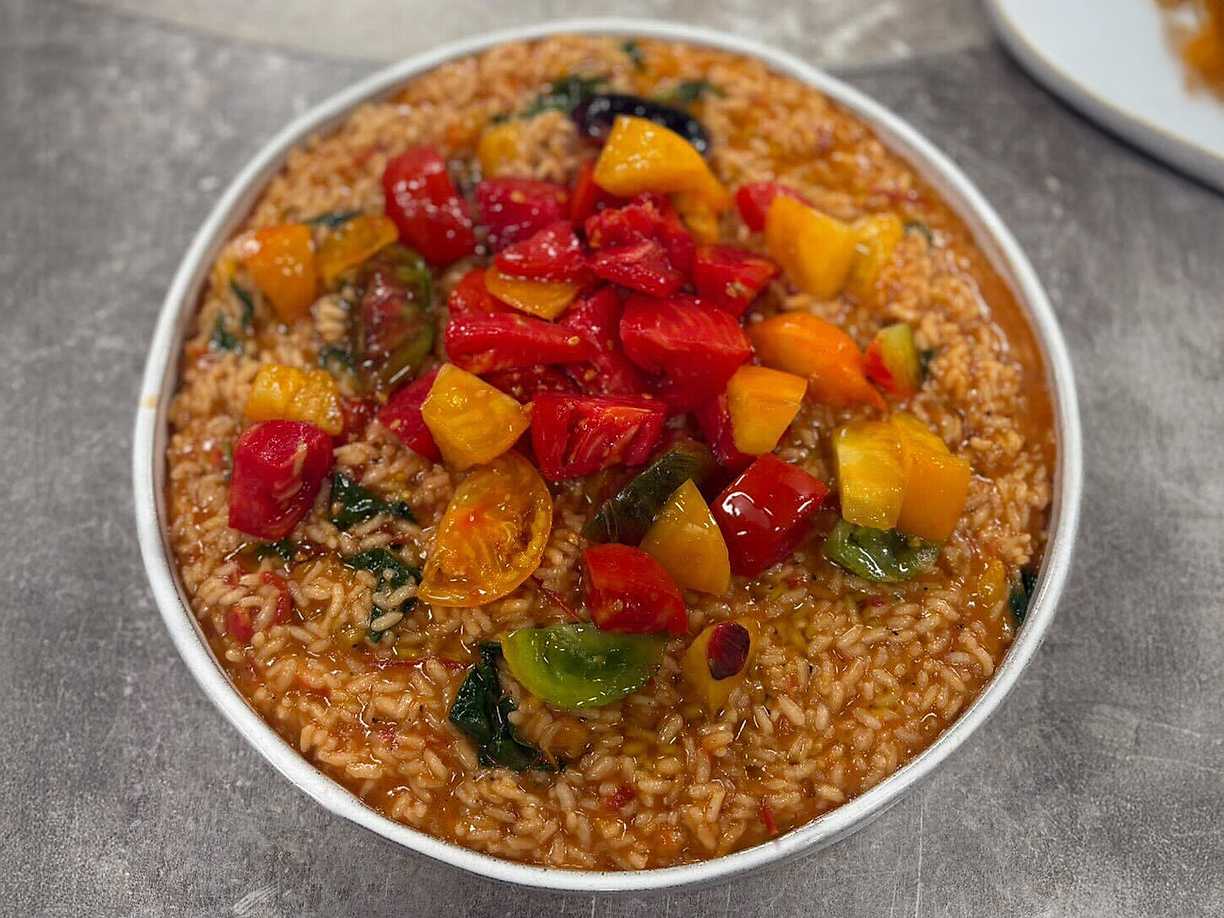 Tomatrisotto med parmesanost