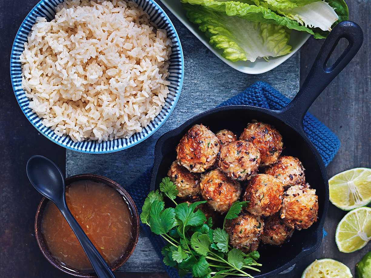 Tonfiskbollar med mango chutneydipp