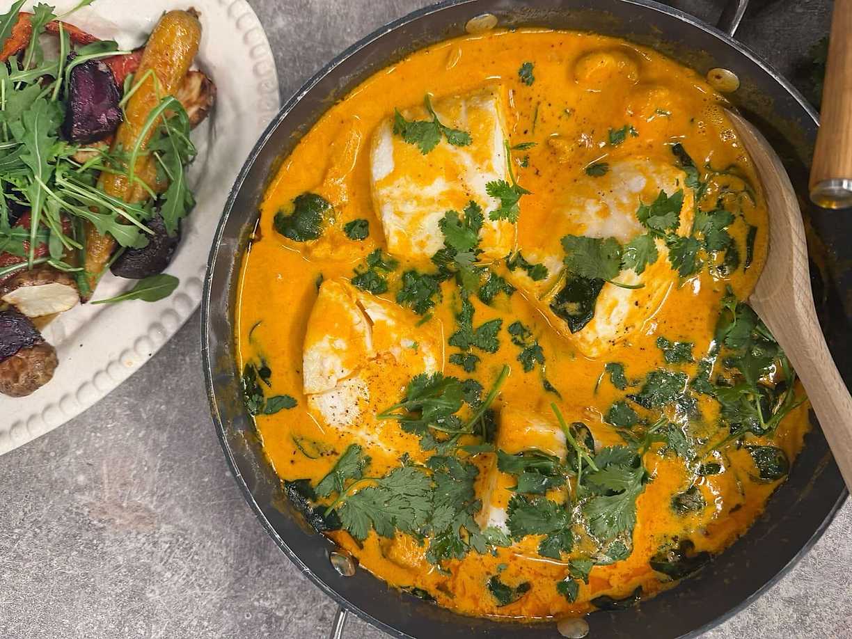 Torskgryta med indiska smaker