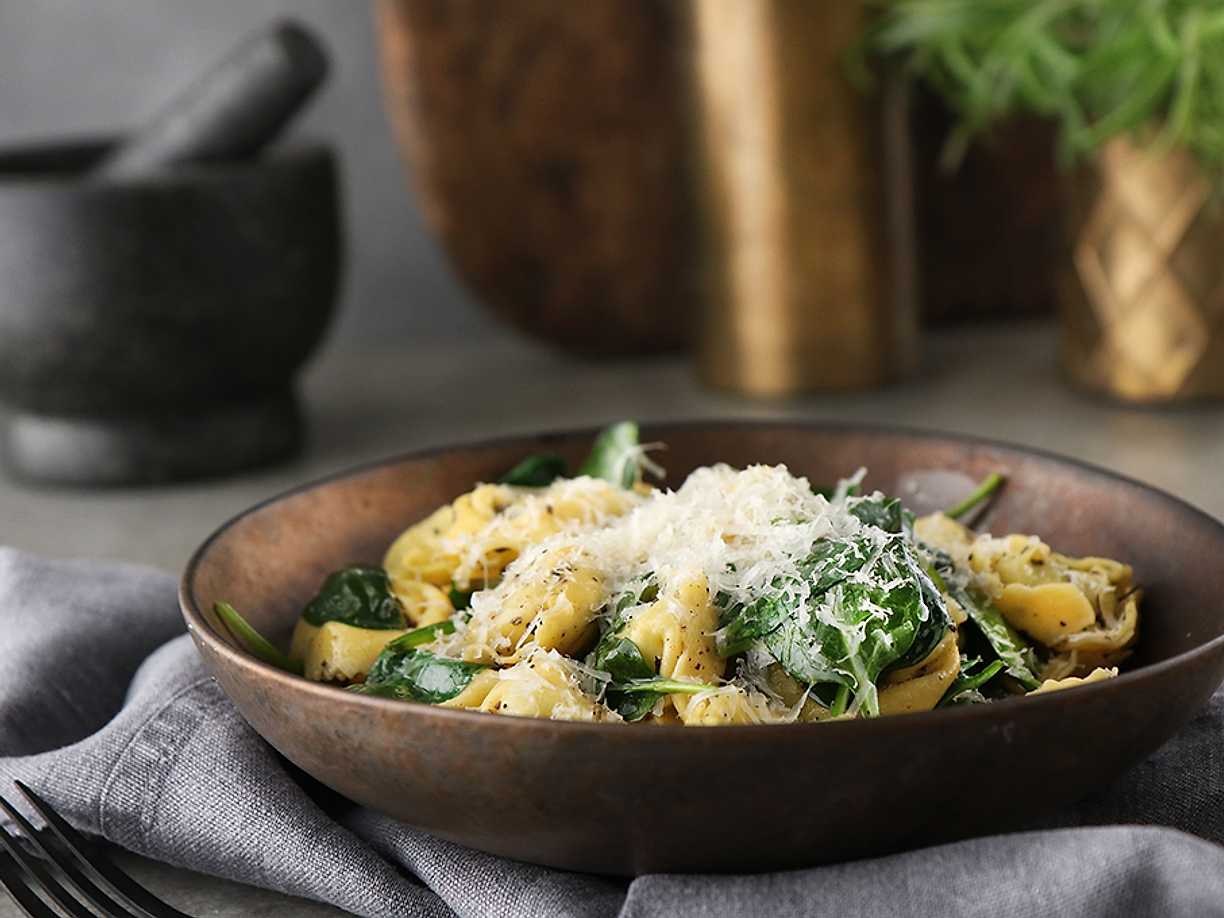 Tortellini Med Ricotta Och Spenat