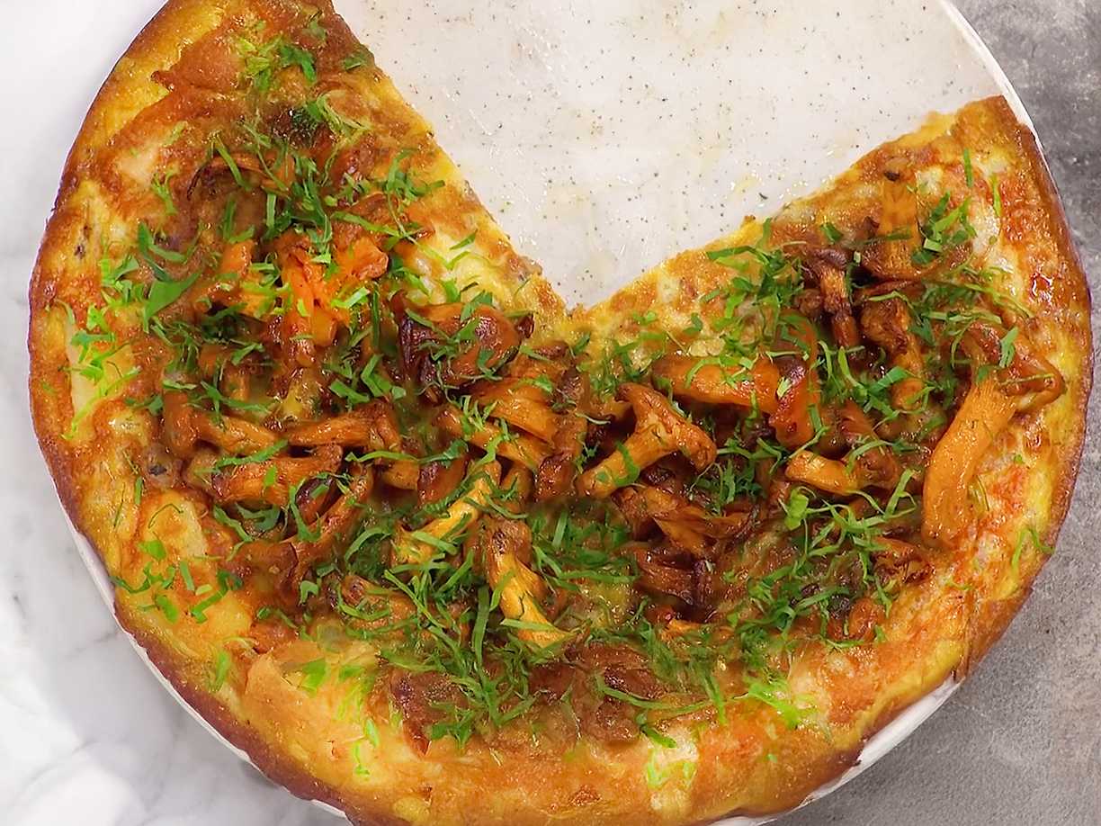 Tortilla med kantareller