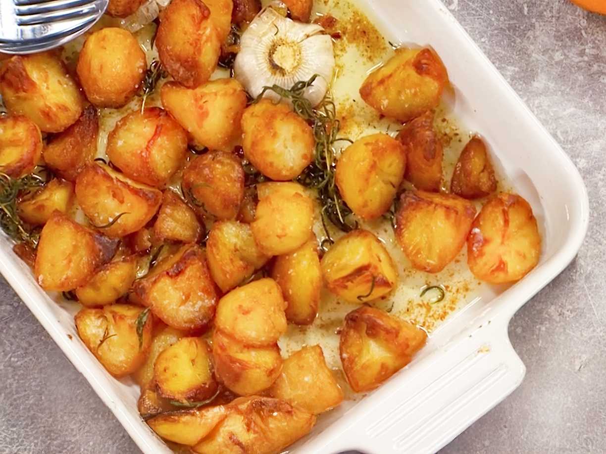 Ugnsrostad potatis till anka