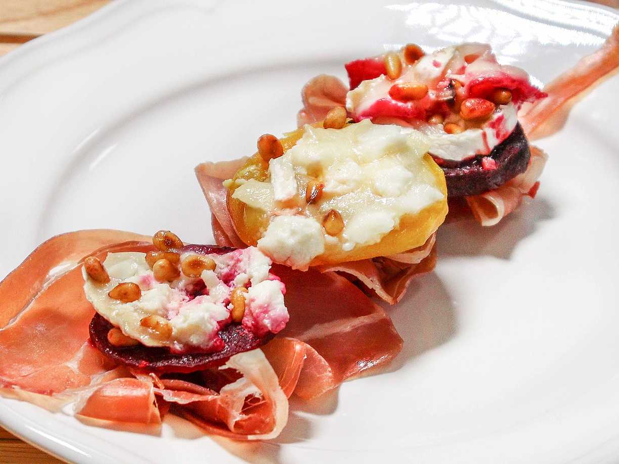 Ugnsrostade betor med getost och prosciutto Köket.se