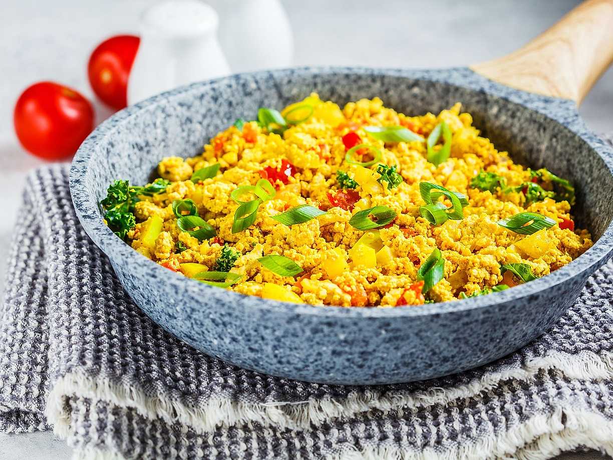 Vegansk äggröra av tofu