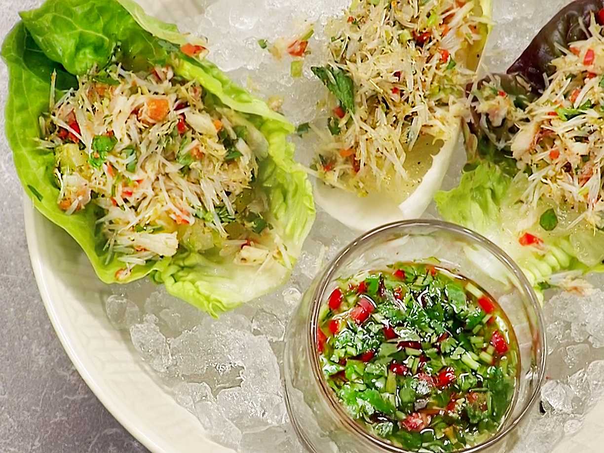 Vintersallad med krabba