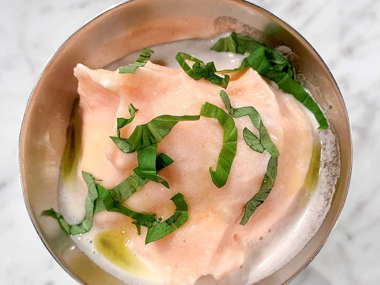 Vintrig blodapelsinsorbet