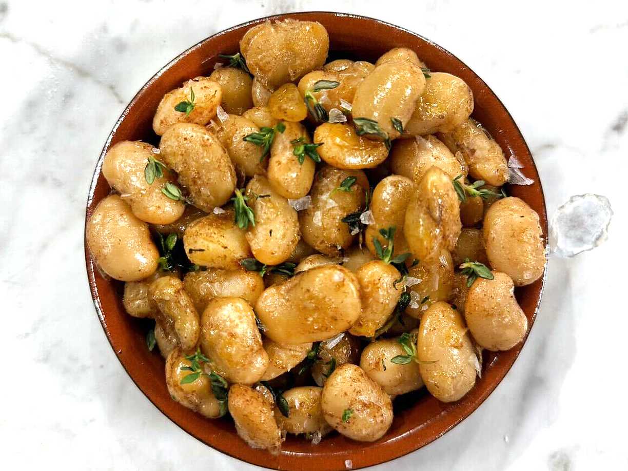 Vita bönor med brynt smör