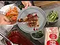 ångade rice rolls med char siu
